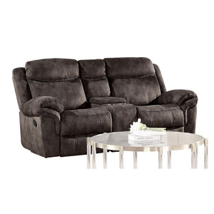 KD Back, GLIDER & Motion Reclining Function â€¢ Tight Back & Seat Cushion (2+2) â€¢ Features: Horizontal Tufted, Storage Console w/Cup Holders (Metal), USB Charging Dock â€¢ CONSTRUCTION â€¢â€¢ SEAT: Pocket Coil, Inside Frame: Wood, Foam â€¢ BACKREST: Tig