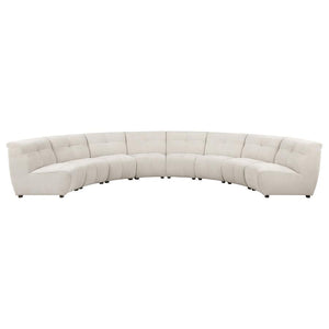 Charlotte - 8 Piece Upholstered Modular Sectional Sofa - Ivory