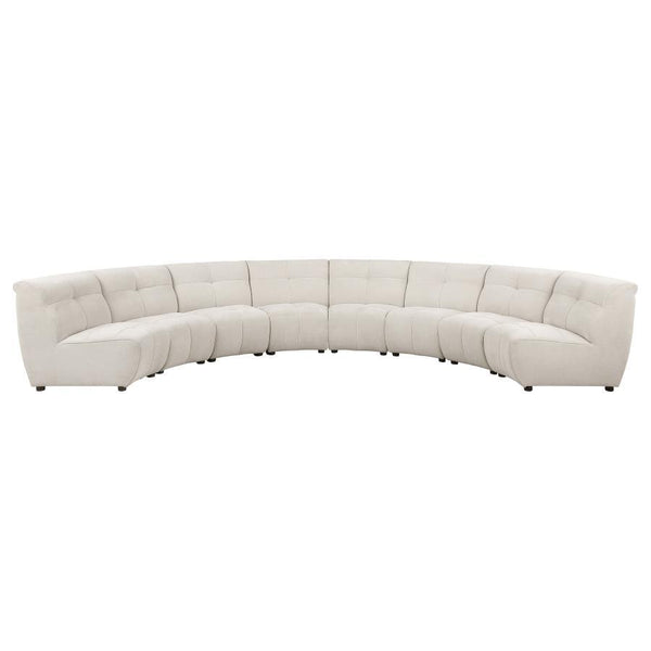 Charlotte - 8 Piece Upholstered Modular Sectional Sofa - Ivory