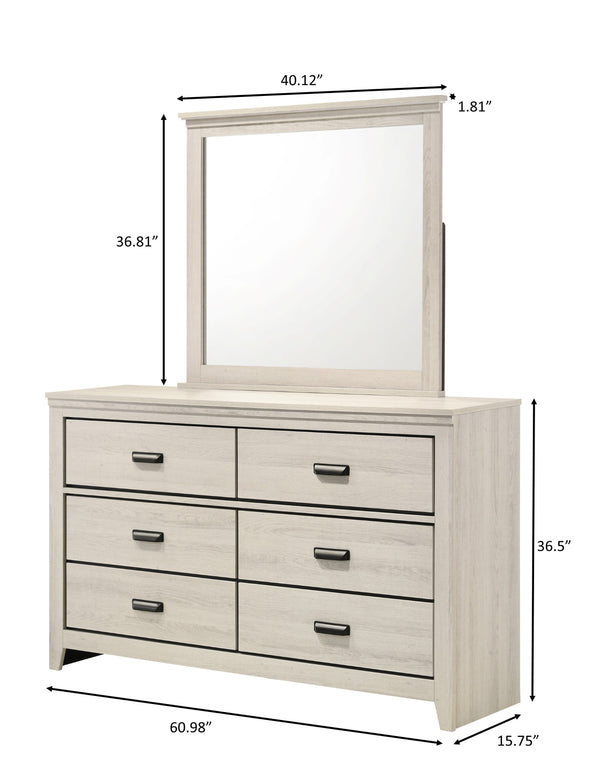 Carter - King 5 Piece Bedroom Set - White