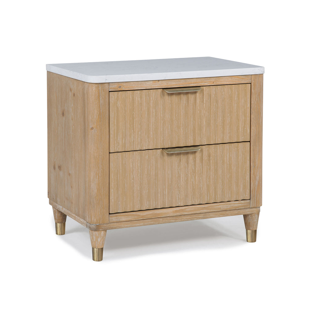 Transform your bedroom into a modern sanctuary with this sleek and sophisticated ensemble. Featuring clean lines and a natural finish, this group exudes understated elegance, seamlessly blending contemporary design with a touch of warmth. The centerpiece 
