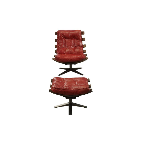  Slatted Wood Frame Outside & Metal Base Loose Back & Seat Cushion (1) CONST