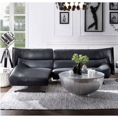 This is an incredible design with curved lines, combining metal and leather together to bring you a different sensation in the living room. The Maeko sectional embodies a stylish, deconstructed look that doesnâ€™t skimp on the fine details. This sofa is w