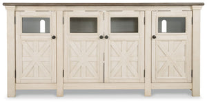 Bolanburg - White / Brown / Beige - Extra Large TV Stand