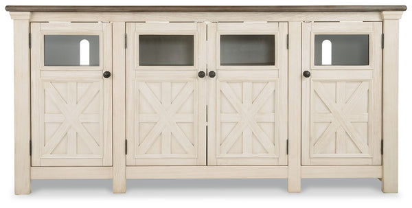 Bolanburg - White / Brown / Beige - Extra Large TV Stand