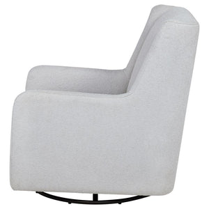 Serra - Boucle Upholstered Swivel Glider Recliner - Dove Gray