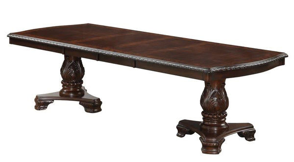 Kiera Dining Table<h4><b>Kiera - Leg For 2150T-44108-Top - Cherry</b></h4> <table width="100%"><colgroup><col style="width: 30%"> <col style="width: 70%"> </colgroup> <tbody> <tr> <td>Dimensions</td> <td> 108.00"L x 44.00"D x 30.30"H</td> </tr> <tr> <td>W