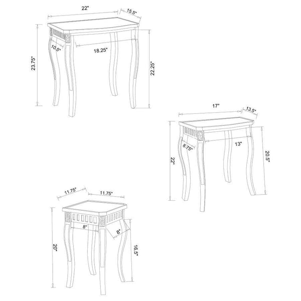  making it perfect for any living room space. The tables are crafted from durable engineered woo