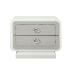 The design of this Allendale nightstand takes it to a new dimension. The updated design is utilized to create a dramatic looking, blending the new trend with a high gloss finish. Its crystal-like trimming creates dazzling glow for your master bedroom. Mul