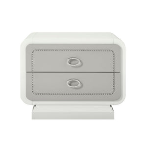 The design of this Allendale nightstand takes it to a new dimension. The updated design is utilized to create a dramatic looking, blending the new trend with a high gloss finish. Its crystal-like trimming creates dazzling glow for your master bedroom. Mul