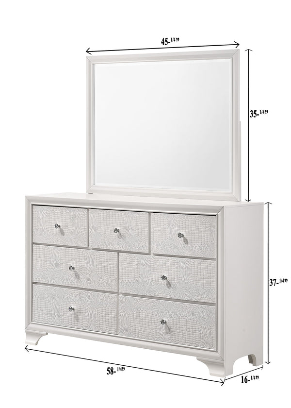 Lyssa - King 5 Piece Bedroom Set - Oat / Frost