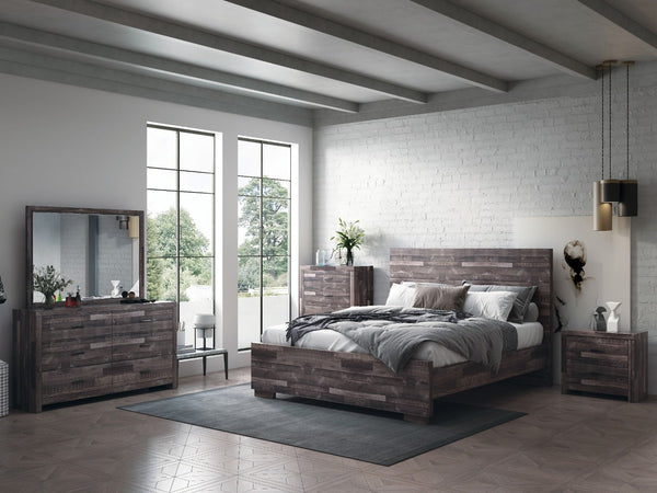  the Juniper bedroom set brings a modern yet robust atmosphere. The matching case goods come with center under-mount metal glides
