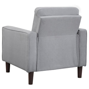 Bowen - Upholstered Track Arm Tufted Accent Chair - Gray