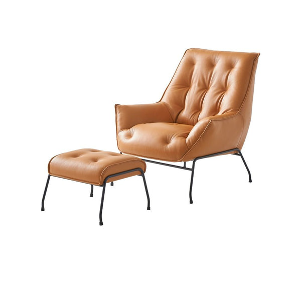 Zusa - Accent Chair & Ottoman - Sandstone