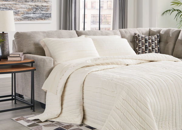  this sleeper sectional with chaise invites you to say hello to approachable