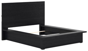 Londer - Black - Queen Panel Bed