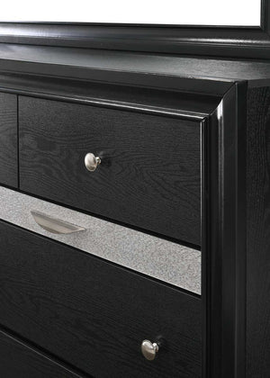 Regata - King 5 Piece Bedroom Set - Black