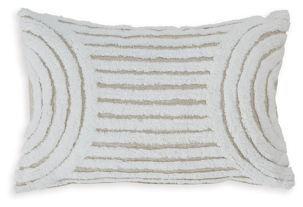 Make relaxing on your bed or couch a little cozier. With its snuggly-soft texture and tufted geometric design in white and tan, this throw pillow is the perfect choice to make a casually cool statement with your decor.<br/><br/><b>Product Features</b><ul>
