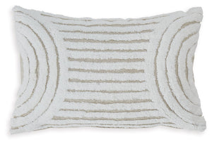 Make relaxing on your bed or couch a little cozier. With its snuggly-soft texture and tufted geometric design in white and tan, this throw pillow is the perfect choice to make a casually cool statement with your decor.<br/><br/><b>Product Features</b><ul>