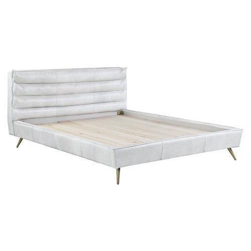 Masculine yet soft, the Doris bedroom collection is edgy and inviting all in one. The leather upholstered bed can fit with an industrial, vintage, or modern bedroom easily. The headboard features horizontal channel tufting to adds some support while leani