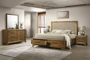  featuring a platform storage bed with a lighted headboard