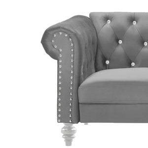 Emma Crystal - Loveseat - Gray