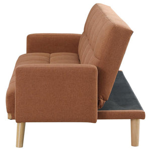 Kourtney - Upholstered Tufted Convertible Sofa Bed - Terracotta