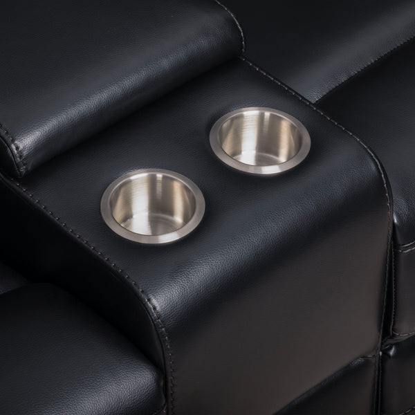 Clayton - Manual Reclining Console Loveseat - Phantom