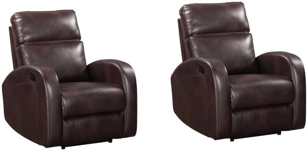 Covered in rich Pebble Brown fabric and embellished with arched detail stitching, the Devin Manual Recliner features a latch-style handle that is easy-to-operate for the whole family.<br/><br/><b>Product Features</b><ul><li>Manual recline</li><li>High den