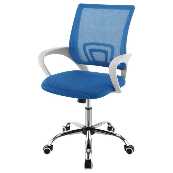 Felton - Upholstered Adjustable Home Office Desk Chair - Blue