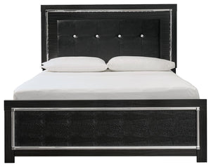Kaydell - Black - Queen Upholstered Panel Bed