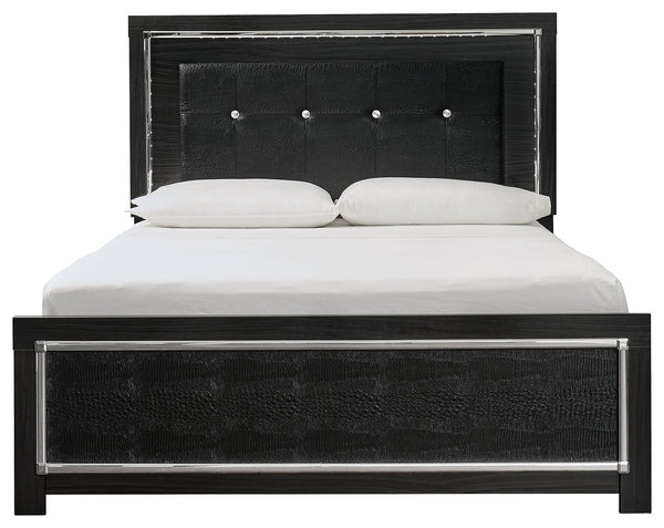 Kaydell - Black - Queen Upholstered Panel Bed