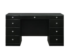 Avery - Vanity Desk With Glass Top - Black<h4><b>Avery - Vanity Base - Black</b></h4> <table width="100%"><colgroup><col style="width: 30%"> <col style="width: 70%"> </colgroup> <tbody> <tr> <td>Dimensions</td> <td> 57.00"L x 23.25"D x 31.00"H</td> </tr> 