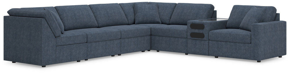 Looking cool and contemporary is great. But when it comes down to it, youâ€™re all about low-maintenance lounging. With the performance fabric on this sectional with audio system, cleaning spills is a breeze. Its customizable modular design caters to your