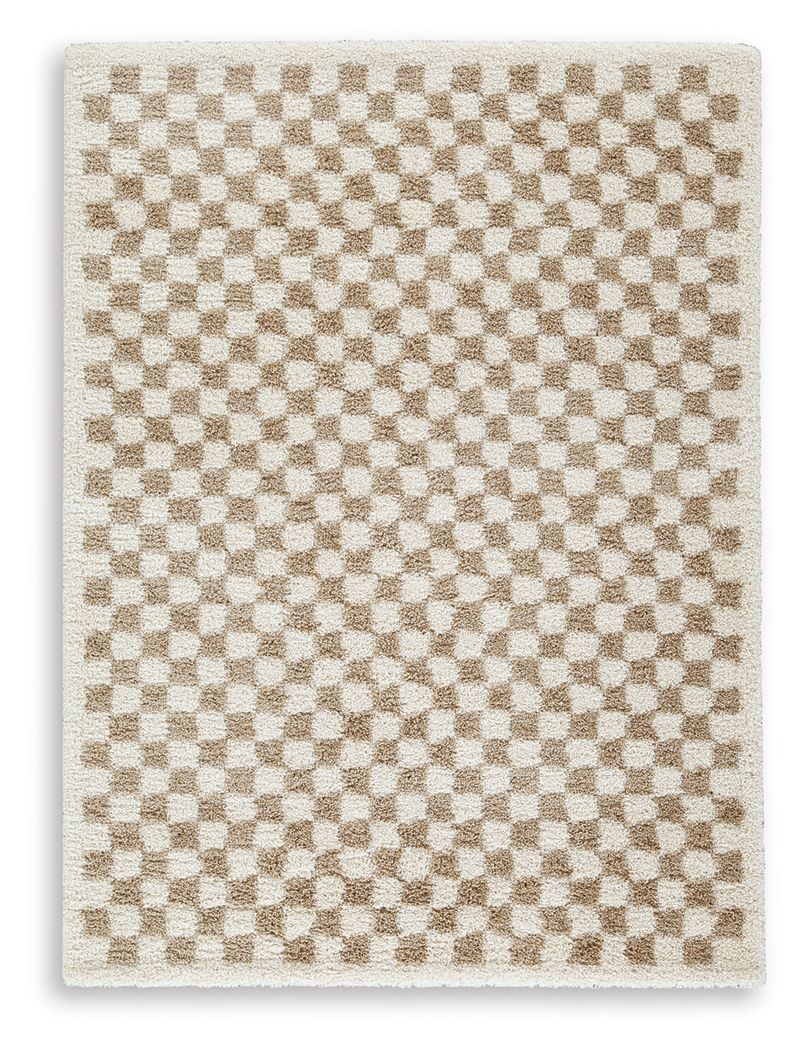 This checkerboard-patterned rug is worth checking out on so many levels. Casually cool and simply striking, its understated neutral palette feels just right everywhere and anywhere. And the ultra-plush shag pile is pure delight.<br/><br/><b>Product Featur