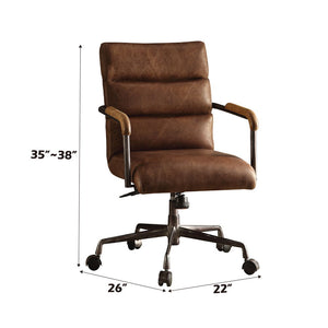 Harith - Executive Office Chair - Retro Brown Top Grain Leather