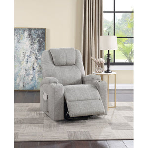 Seat Construction: Pocket Coil Tight Seat & Back Cushion Power Lift 2 Cup Holders Included Cushion Thickness: 6-"