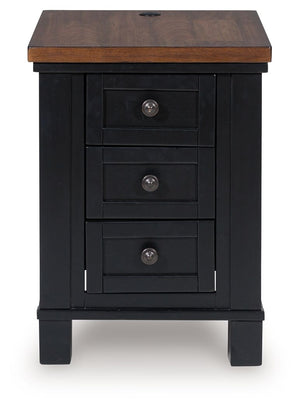 Wildenauer - Brown / Black - Chair Side End Table