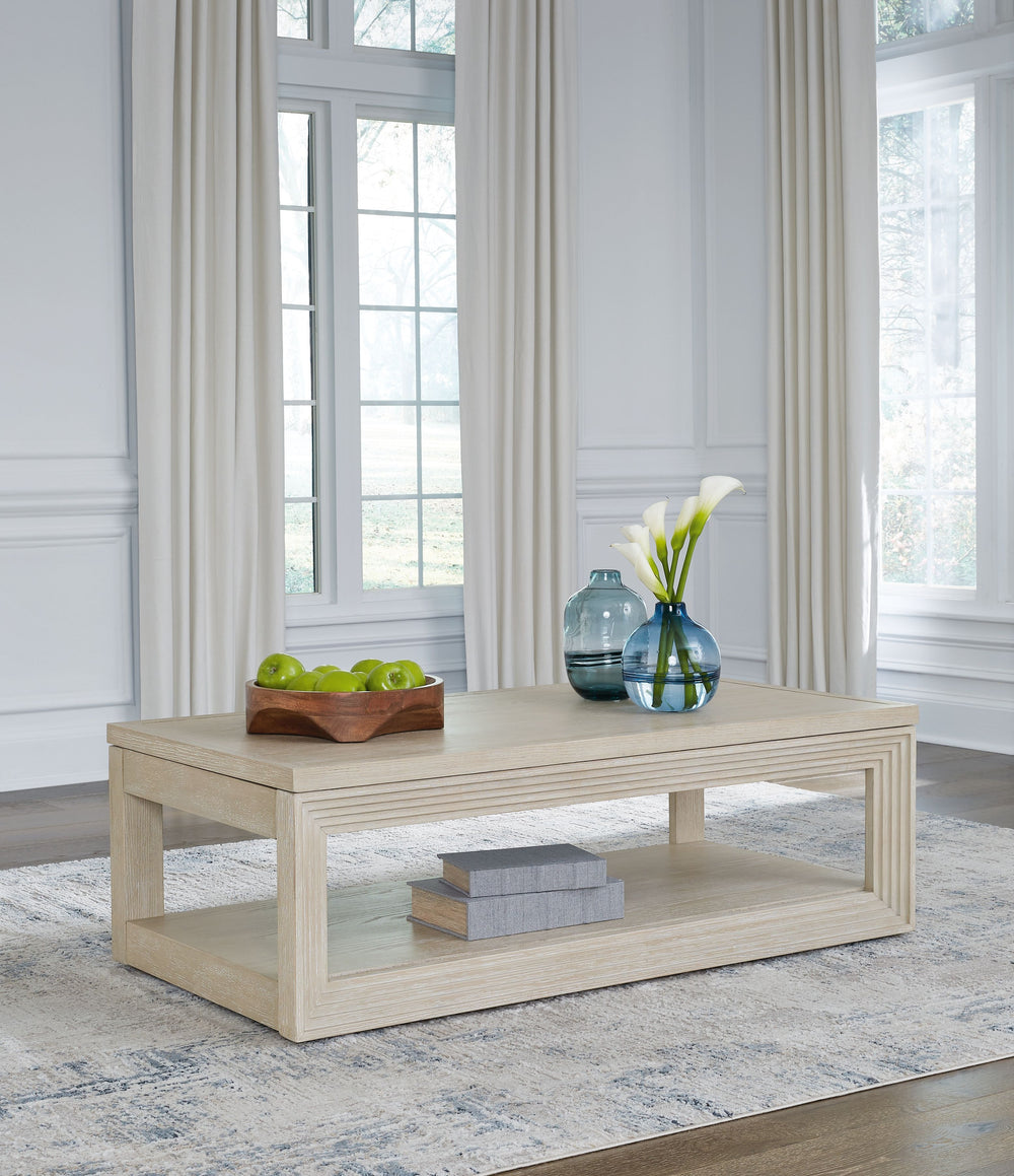 Transitional design takes on a contemporary look with this lift-top coffee table. Its trend-right glazed bisque finish elevates your interior space with a clean, modern palette. The lift top provides an additional work or dining surface as you soak in all
