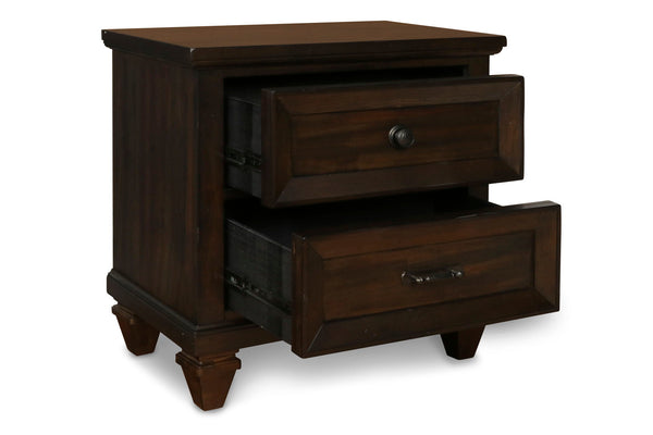  this nightstand features a rich