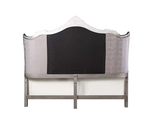 Ausonia - California King Bed - Velvet & Antique Platinum - Finish
