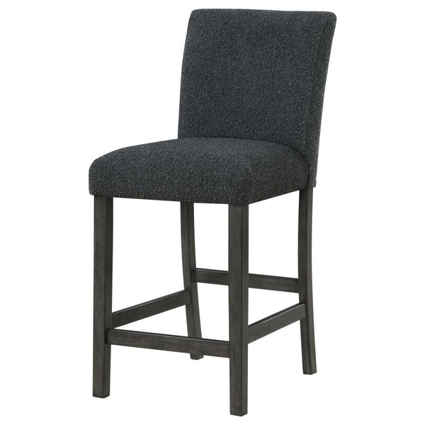 Alba - Boucle Upholstered Counter Chair (Set of 2) - Black