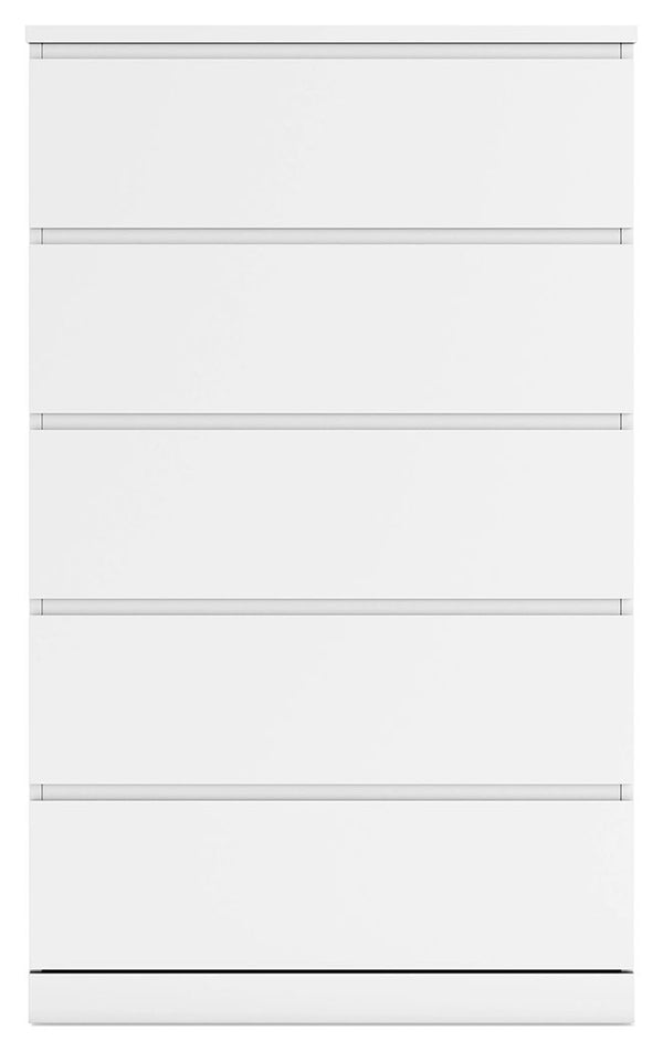Onita - White - Five Drawer Chest