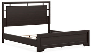 Covetown - Dark Brown - California King Panel Bed