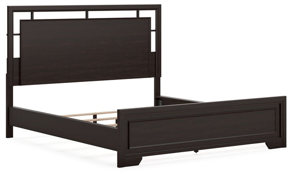 Covetown - Dark Brown - California King Panel Bed