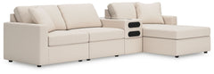 Looking cool and contemporary is great. But when it comes down to it, youâ€™re all about low-maintenance lounging. With the performance fabric on this sectional with chaise, cleaning spills is a breeze. Its customizable modular design caters to your ever-