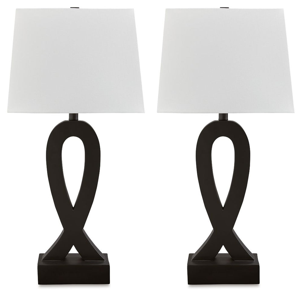 The graceful curves of this table lamp add a unique sculptural element to your interior. Use it anywhere you need a cool, modern touch of style.<br><br><b>Additional Dimensions</b><br><ul><li>Base: 0-"</li><li>Shade: 0-"</li><li>Cord length: 98.5-"</li></