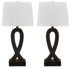 The graceful curves of this table lamp add a unique sculptural element to your interior. Use it anywhere you need a cool, modern touch of style.<br><br><b>Additional Dimensions</b><br><ul><li>Base: 0-"</li><li>Shade: 0-"</li><li>Cord length: 98.5-"</li></