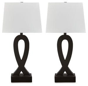 The graceful curves of this table lamp add a unique sculptural element to your interior. Use it anywhere you need a cool, modern touch of style.<br><br><b>Additional Dimensions</b><br><ul><li>Base: 0-"</li><li>Shade: 0-"</li><li>Cord length: 98.5-"</li></
