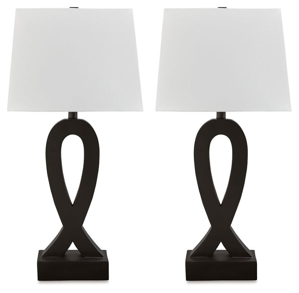 The graceful curves of this table lamp add a unique sculptural element to your interior. Use it anywhere you need a cool, modern touch of style.<br><br><b>Additional Dimensions</b><br><ul><li>Base: 0-"</li><li>Shade: 0-"</li><li>Cord length: 98.5-"</li></